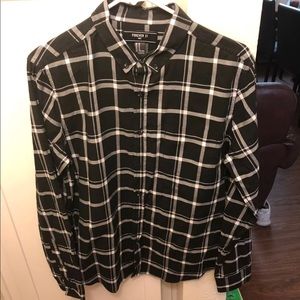 Long sleeve button up T-shirt